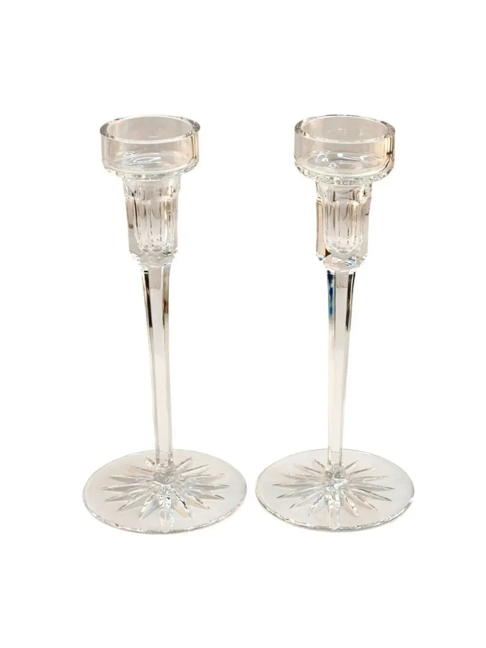 Rogaska Crystal Candlestick Holders Richmond 8 Inch Set of 2
